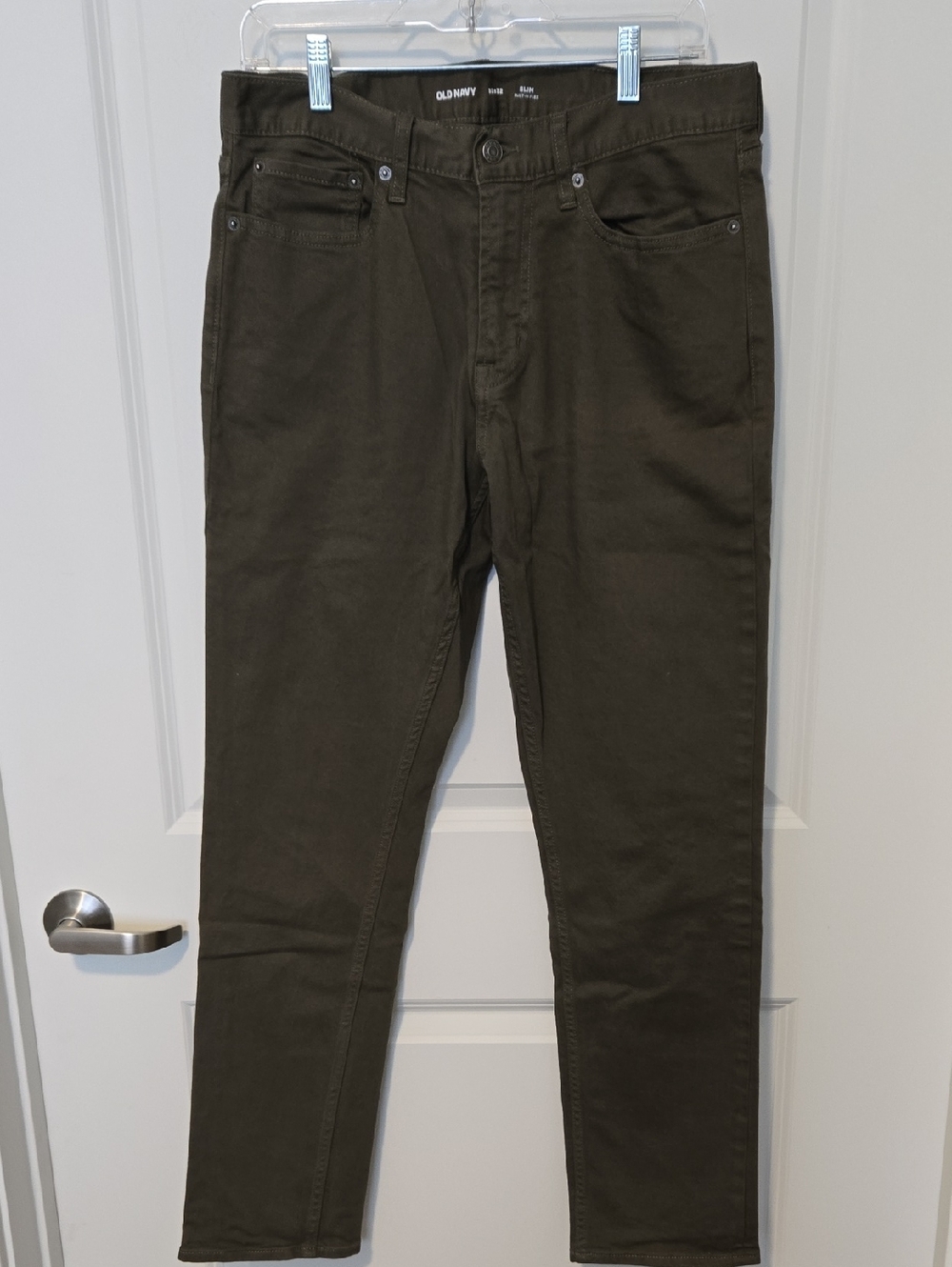 Old Navy Olive Slim Straight Pants New No Tags,32x32 Built-in-flex